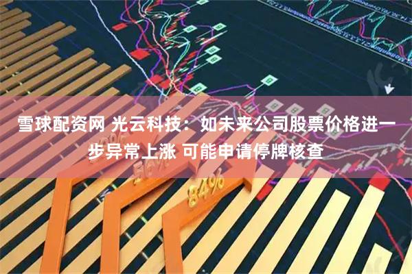 雪球配资网 光云科技：如未来公司股票价格进一步异常上涨 可能申请停牌核查
